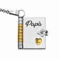 Collana/Portachiavi Libro ✦ Dedica per Papà