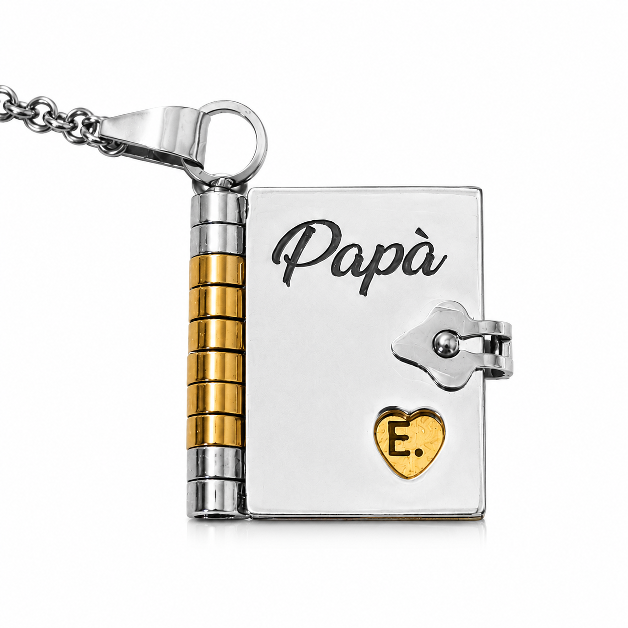 Collana/Portachiavi Libro ✦ Dedica per Papà