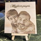 Quadretto in legno artigianale varie misure – Inciso a laser con la tua foto