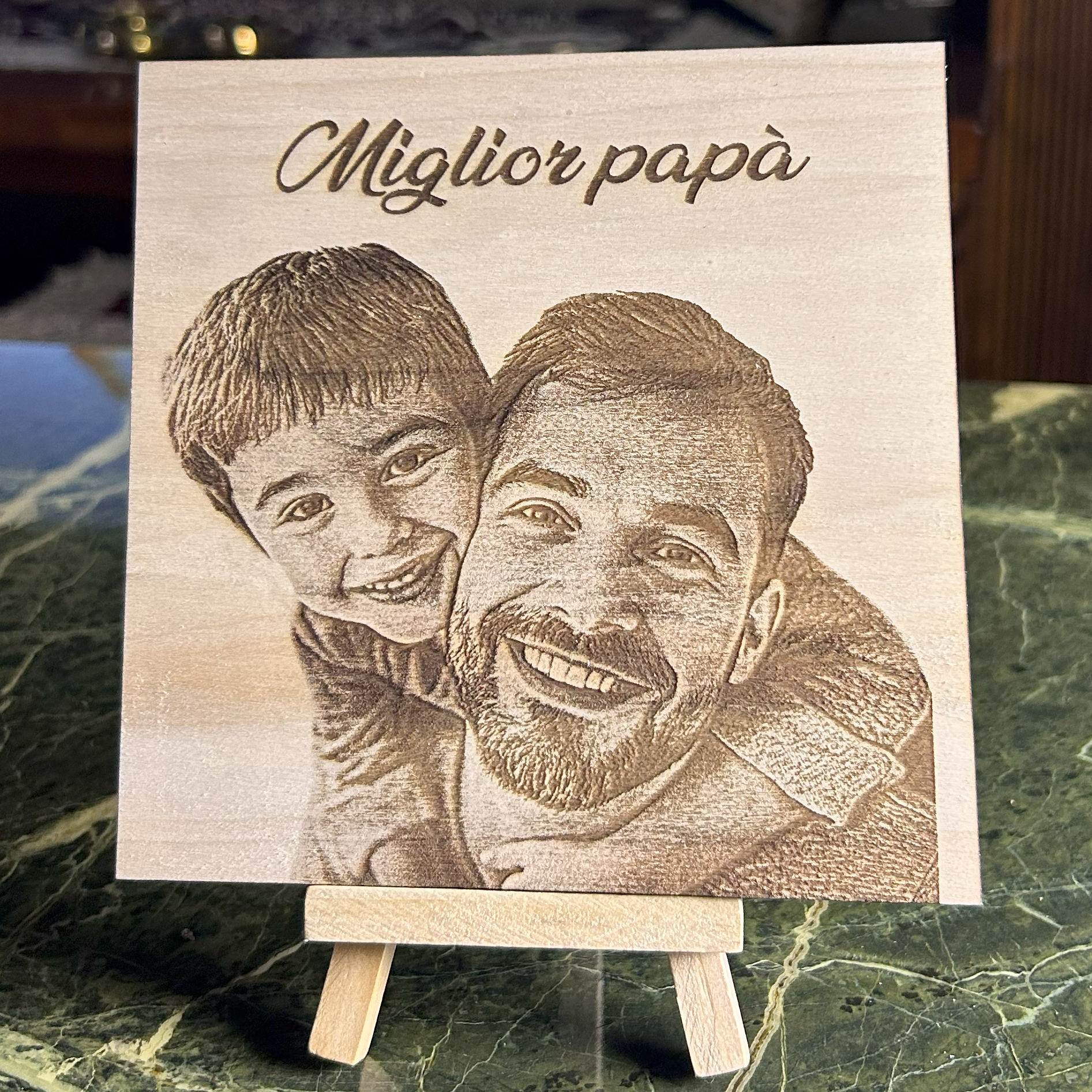 Quadretto in legno artigianale varie misure – Inciso a laser con la tua foto