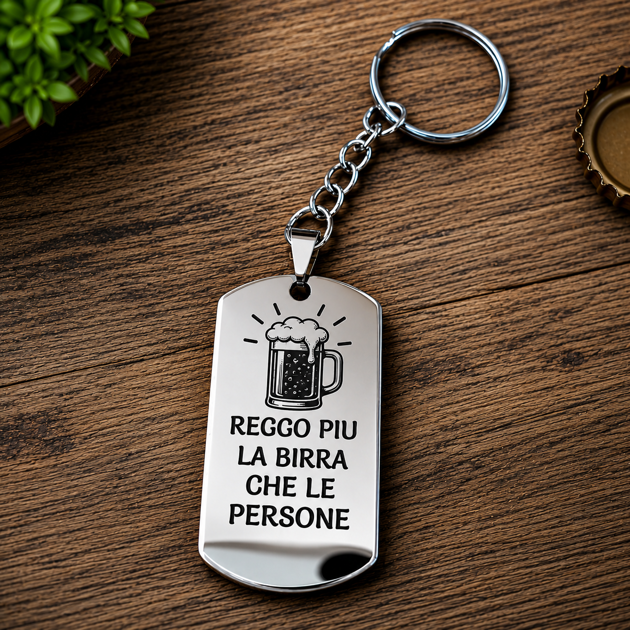 Portachiavi in acciaio inox con Battute e Frasi Esilaranti – Unico e Originale