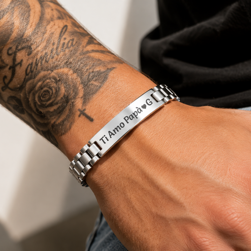 Bracciale Personalizzato acciaio inox Premium  con Design Jubilee