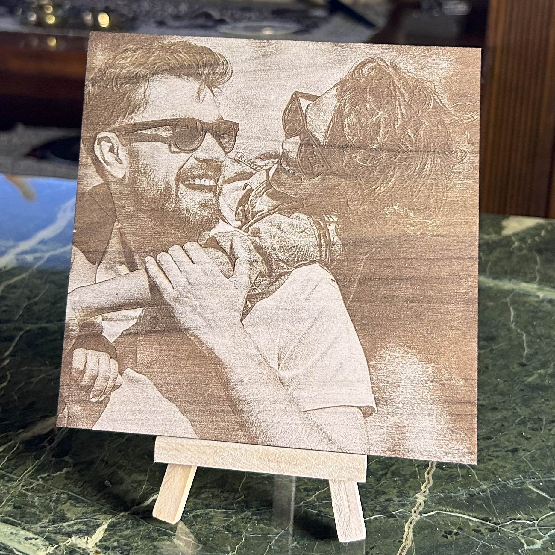 Quadretto in legno artigianale varie misure – Inciso a laser con la tua foto