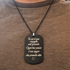 Collana Personalizzata in Acciaio Nero – Incisione con Foto o Testo