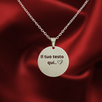 Collana Rotonda Con Foto Incisa