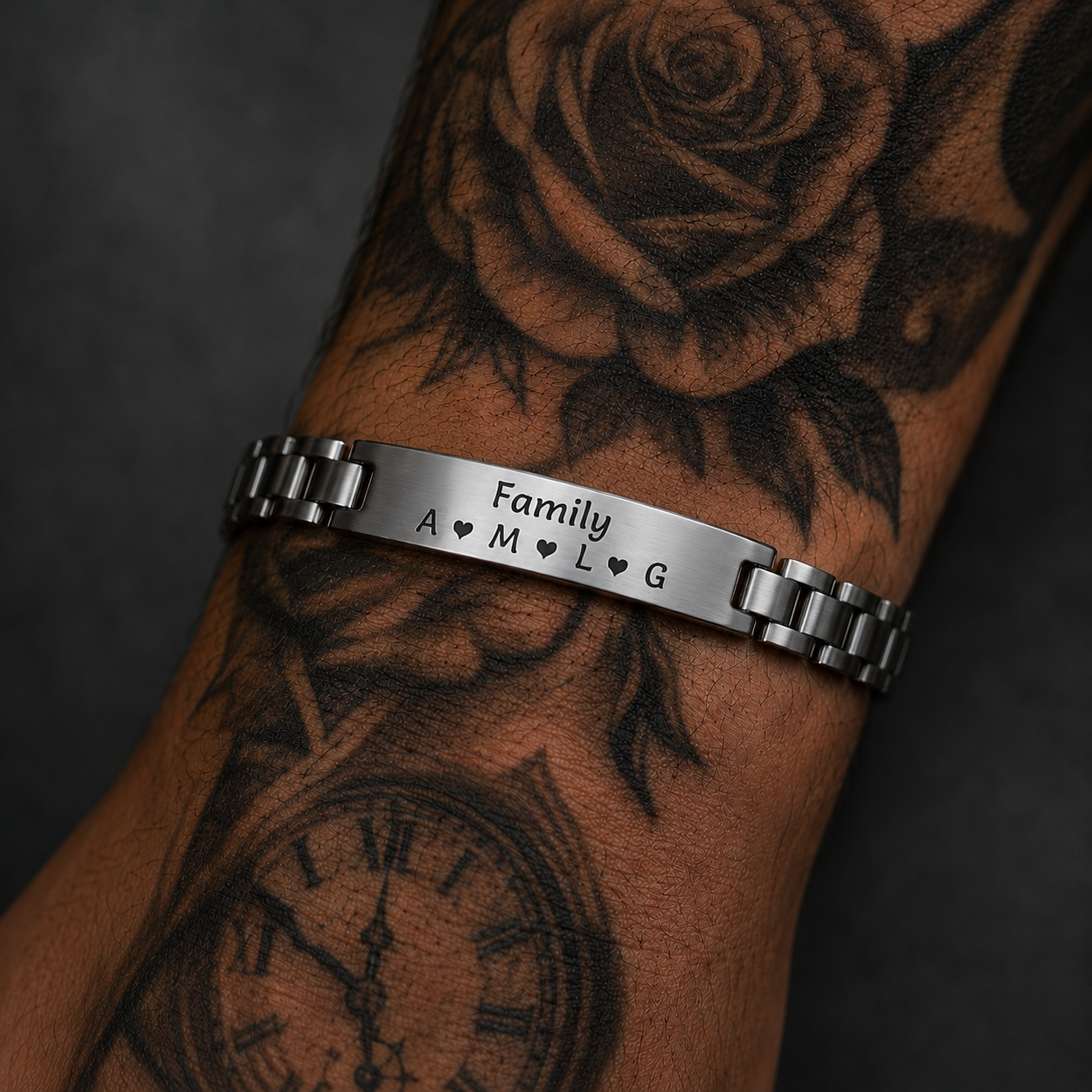 Bracciale Personalizzato acciaio inox Premium  con Design Jubilee