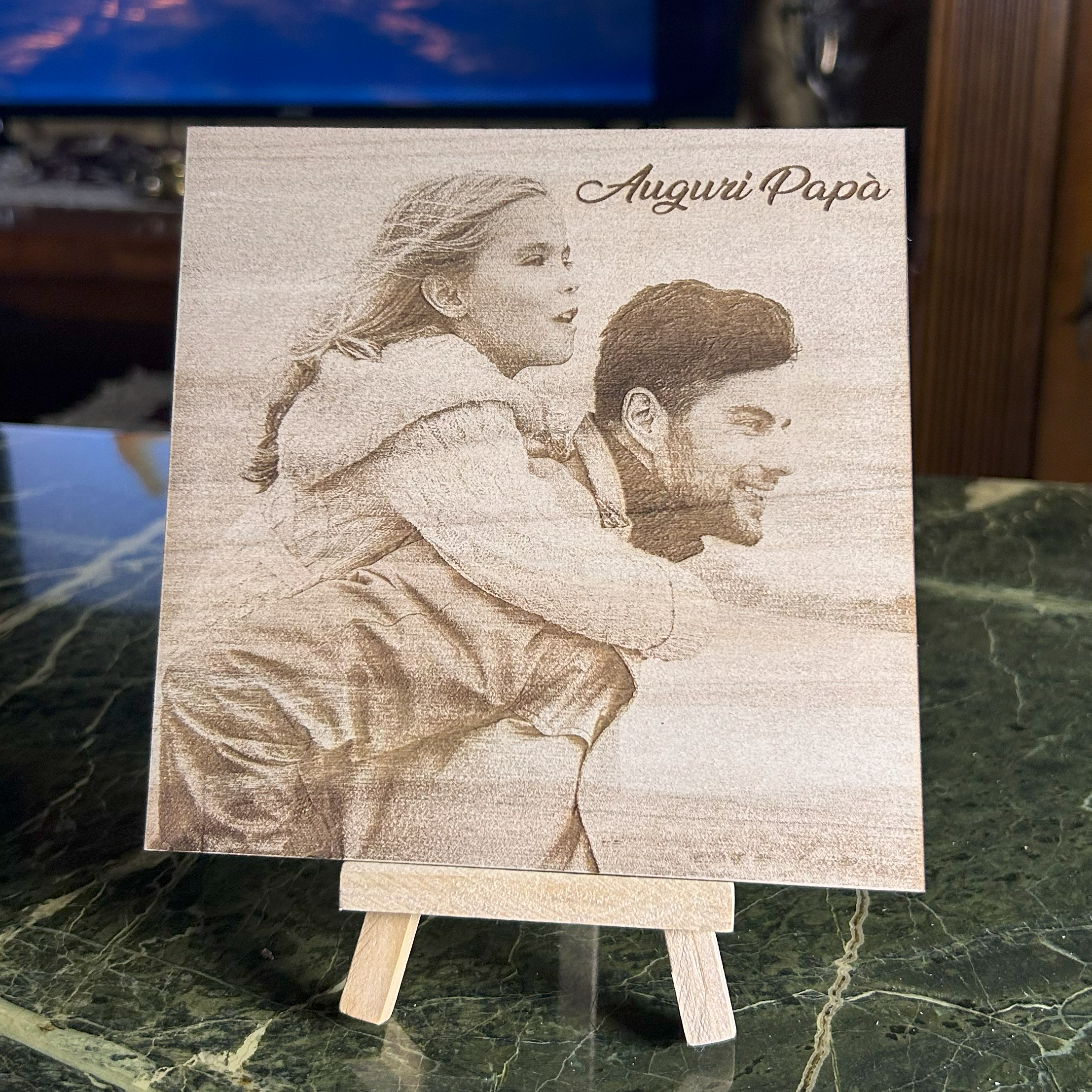 Quadretto in legno artigianale varie misure – Inciso a laser con la tua foto