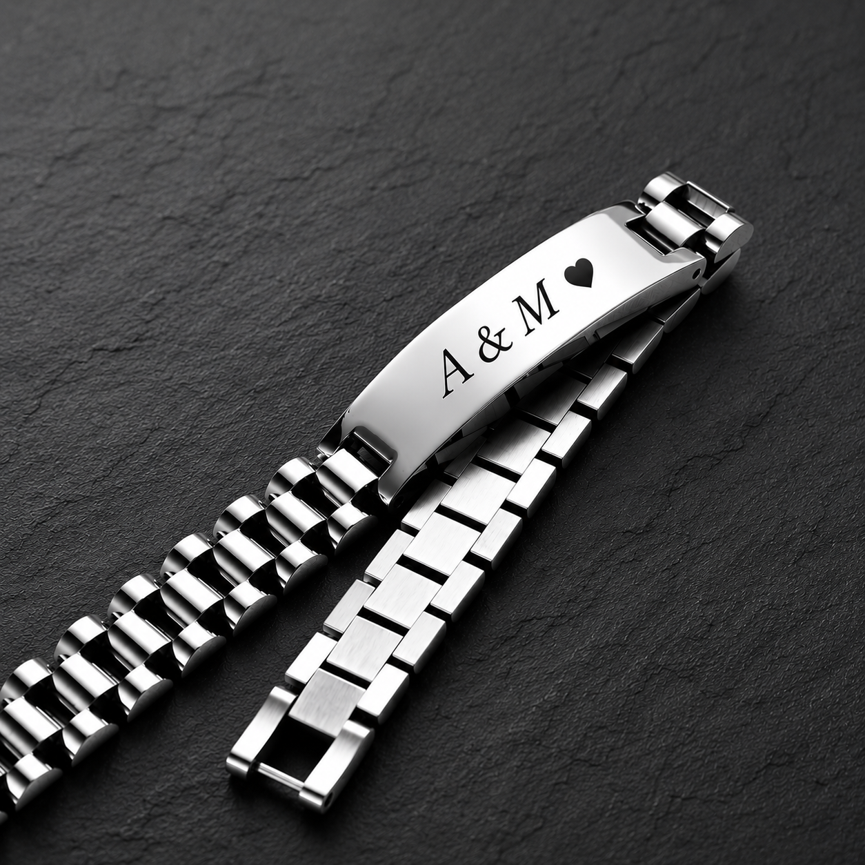 Bracciale Personalizzato acciaio inox Premium  con Design Jubilee
