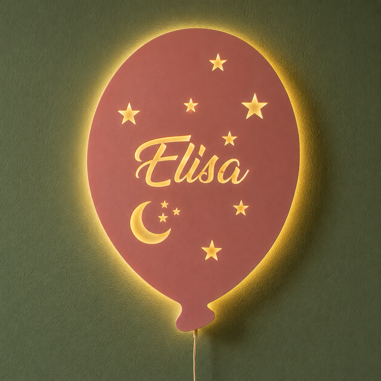 Lampada LED Palloncino da parete con Nome Personalizzato