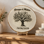 Il Disco dei Ricordi™ – segnaposto/segnatavolo sposi in legno naturale Personalizzato