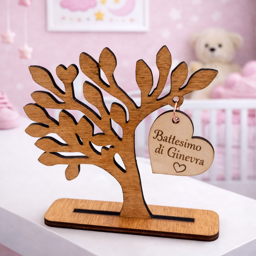 Albero della vita in legno personalizzato | Bomboniera battesimo matrimonio nascita