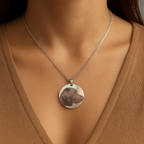 Collana Rotonda Con Foto Incisa