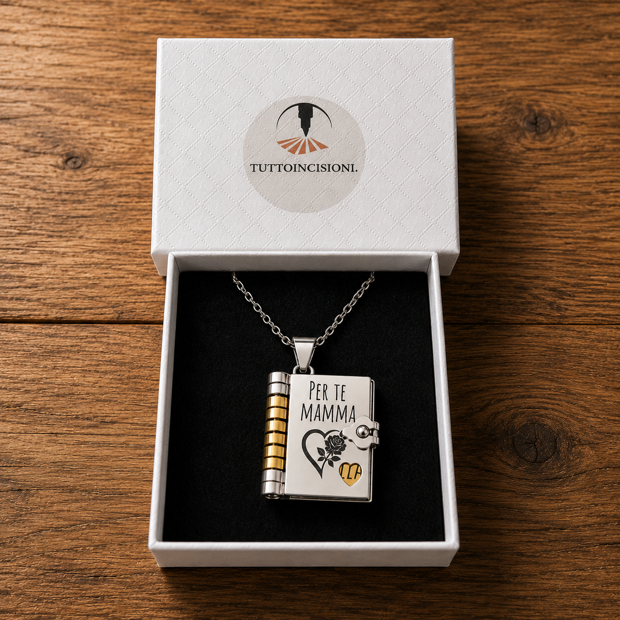 Collana/Portachiavi Libro ✦ Dedica per Mamma