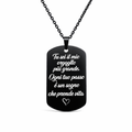 Collana Personalizzata in Acciaio Nero – Incisione con Foto o Testo