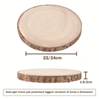 Il Disco dei Ricordi™ – segnaposto/segnatavolo sposi in legno naturale Personalizzato