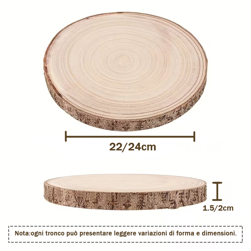 Il Disco dei Ricordi™ – segnaposto/segnatavolo sposi in legno naturale Personalizzato