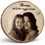 Il Disco dei Ricordi™ – Disco in Legno Personalizzabile con Foto e Testo
