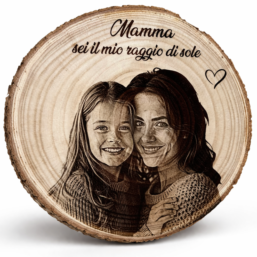 Il Disco dei Ricordi™ – Disco in Legno Personalizzabile con Foto e Testo