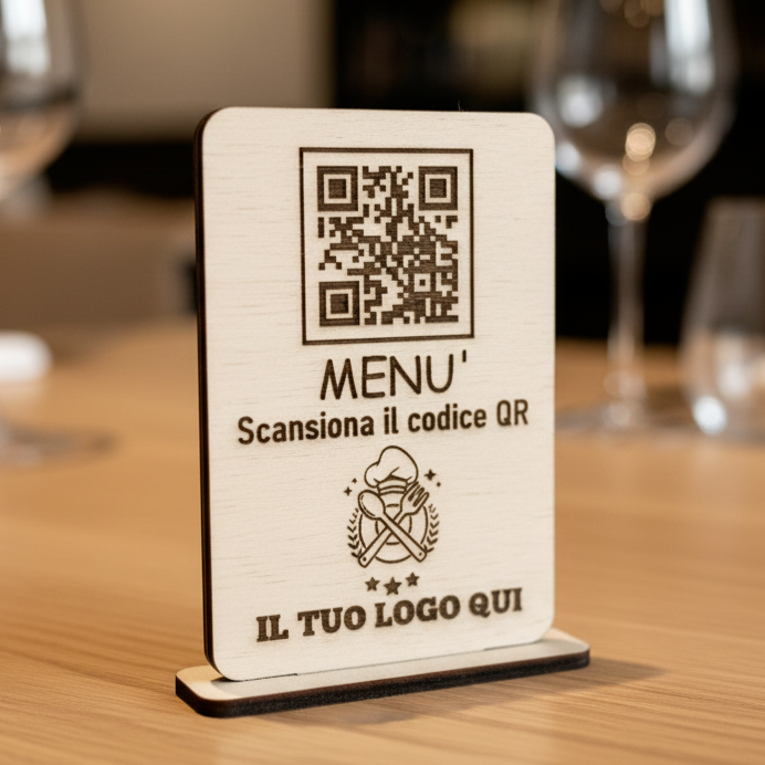 Segnaposto QR artigianale per Ristoranti & Bar
