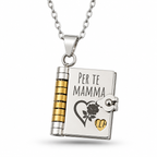 Collana/Portachiavi Libro ✦ Dedica per Mamma
