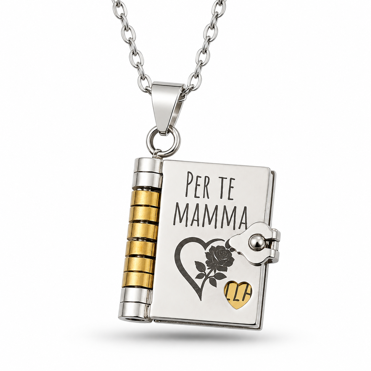 Collana/Portachiavi Libro ✦ Dedica per Mamma