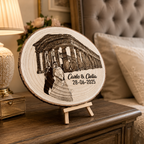 Il Disco dei Ricordi™ – Disco in Legno Personalizzabile con Foto e Testo