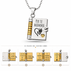 Collana/Portachiavi Libro ✦ Dedica per Mamma