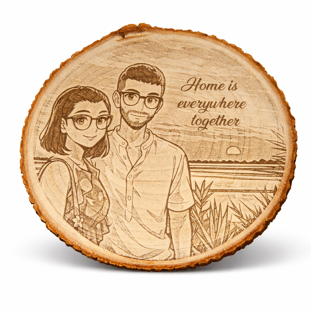Il Disco dei Ricordi™ – Disco in Legno Personalizzabile Versione Cartoon