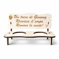 PORTABICCHIERI A FORMA DI PANCHINA DI LEGNO
