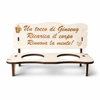 PORTABICCHIERI A FORMA DI PANCHINA DI LEGNO