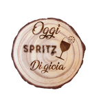 SOTTOBICCHIERI IN IN LEGNO NATURALE CON INCISIONE