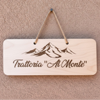 Targa/Fuoriporta in Legno naturale Inciso – Personalizzabile