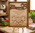 Quadro in Legno Puzzle Famiglia – Il Regalo Perfetto per la Mamma