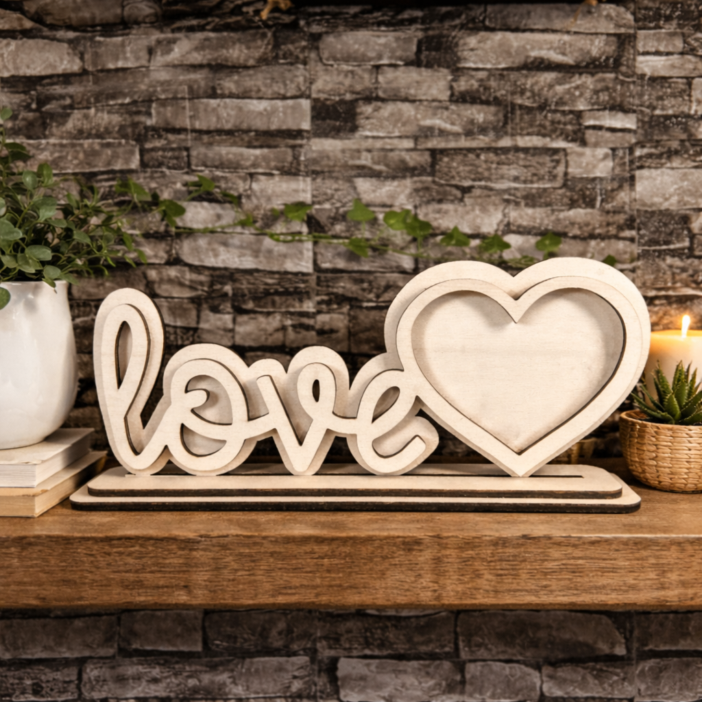 PORTAFOTO SCRITTA ''LOVE''