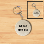 Portachiavi Inciso Con Foto o Testo